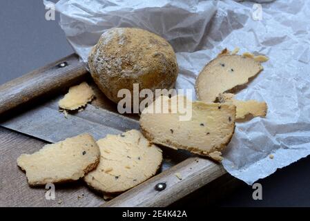 Tuber au fromage Belper, truffe suisse, truffe suisse, tranché, Suisse Banque D'Images