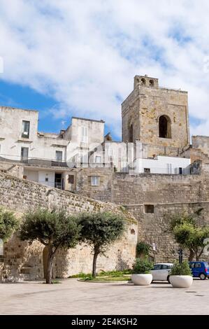 Italie, Pouilles, Otranto, mur de la vieille ville Banque D'Images