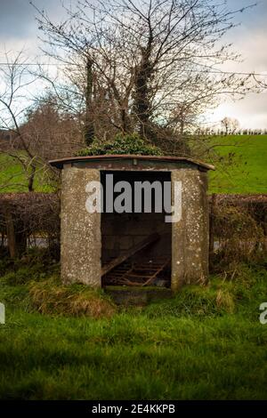 Bâtiment abandonné à Co. Monaghan, Irlande Banque D'Images