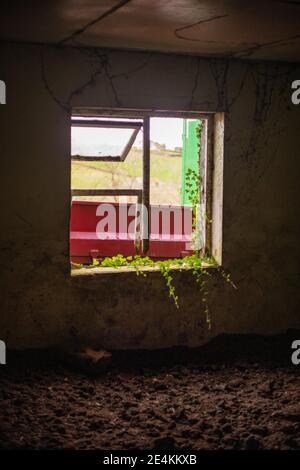 Bâtiment abandonné à Co. Monaghan, Irlande Banque D'Images