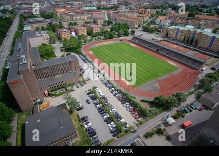 Photo d'un champ de Soccerfield à Malmo suède Banque D'Images