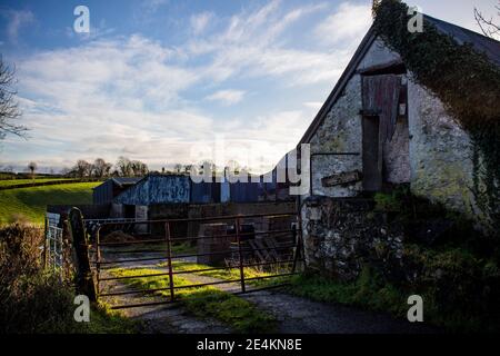 Bâtiment abandonné à Co. Monaghan, Irlande Banque D'Images
