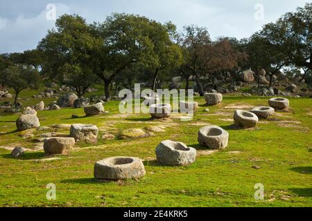 Comederos de Granito, Parque Natural Sierra de Andújar, Jaen, Andalucía, España Banque D'Images