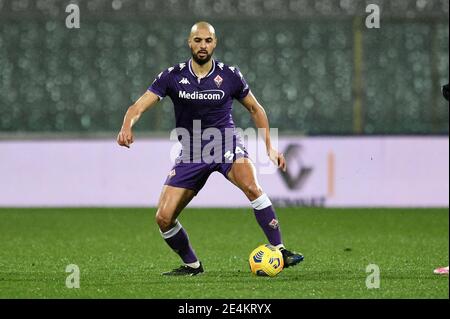 Florence, Italie. 23 janvier 2021. Florence, Italie, Stade Artemio Franchi, 23 janvier 2021, Sofyan Amraplat de l'ACF Fiorentina en action pendant l'ACF Fiorentina vs FC Crotone - football italien série A Match Credit: Matteo Papini/LPS/ZUMA Wire/Alay Live News Banque D'Images