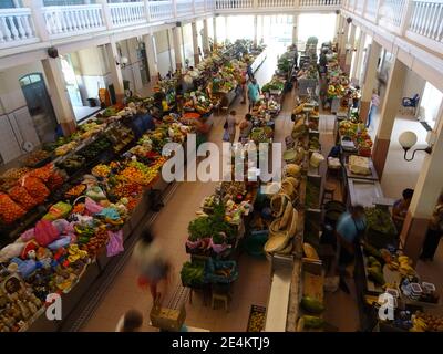 Marché agricole du Cap-Vert, île de Santiago, ville de Praia. Banque D'Images