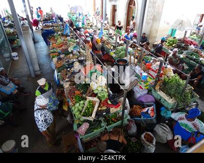 Marché agricole du Cap-Vert, île de Santiago, ville de Praia. Banque D'Images