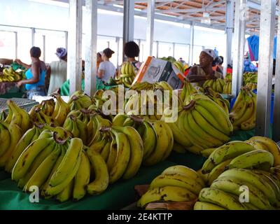 Marché agricole du Cap-Vert, île de Santiago, ville de Praia. Banque D'Images