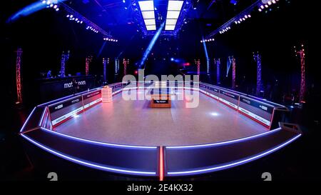 COVENTRY, ROYAUME-UNI. 24 janvier 2021. Une vue générale de l'arène pendant 2021 World Ping pong Masters à Ricoh Arena le dimanche 24 janvier 2021 à COVENTRY, ANGLETERRE. Credit: Taka G Wu/Alay Live News Banque D'Images