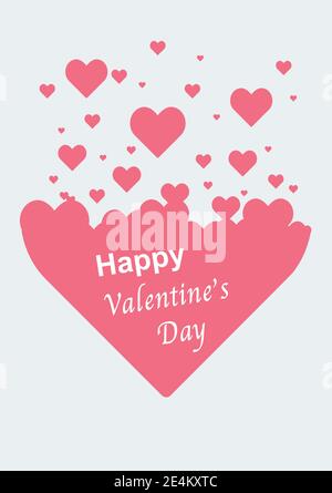 Chute en forme de coeur dans le cadre Saint-Valentin. Illustration de Vecteur