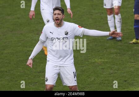 Sandhausen, Allemagne. 24 janvier 2021. Firo: 24.01.2021 Soccer: Soccer: 2e saison Bundesliga 2020/21 SV Sandhausen - VfL Bochum, Tim Kister, demi-figure, geste | usage dans le monde crédit: dpa/Alay Live News Banque D'Images