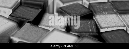 Bande abstraite et bannière blanche Banque D'Images