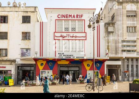 La maison d'art Cinema Rif au Grand Socco à Tanger, au Maroc Banque D'Images