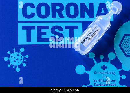 Test Corona SET pour un échantillonnage et une évaluation indépendants dans le laboratoire Banque D'Images