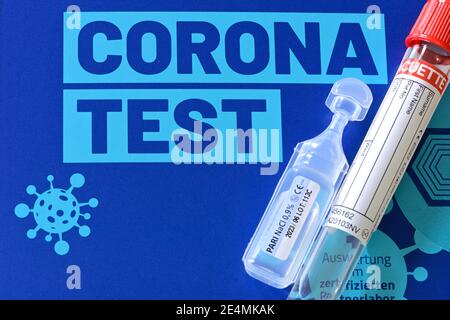 Test Corona SET pour un échantillonnage et une évaluation indépendants dans le laboratoire Banque D'Images