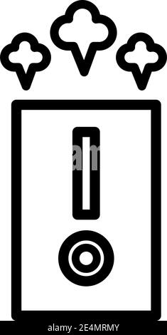 Illustration vectorielle d'un humidificateur. Contour de l'icône du filtre à air vectoriel. Emblème purificateur d'air. Illustration de Vecteur