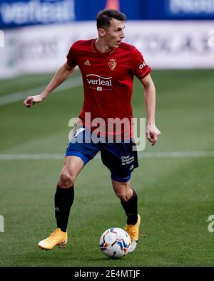 Pampelune, Espagne. 24 janvier 2021. Ante Budimir de CA Osasuna en action pendant le match de la Liga entre CA Osasuna et Grenade CF a joué au stade El Sadar. Crédit : ion Alcoba/Capturasport/Alay Live News Banque D'Images