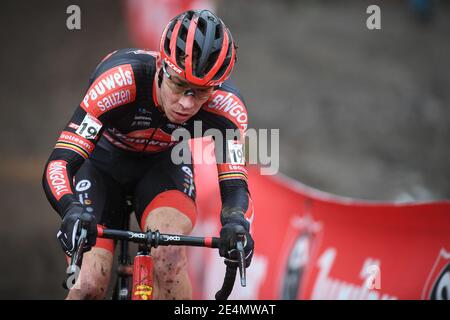 Belge Laurens Sweeck photographié en action lors de la course d'élite masculine du 'Drivencross' cyclo-cross, dernière étape de la coupe du monde UCI Banque D'Images