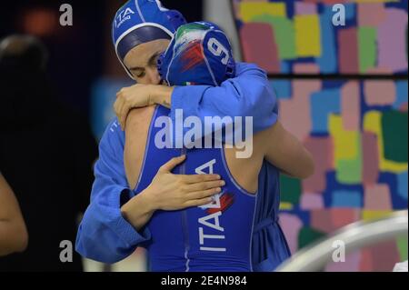 Trieste, Italie. 24 janvier 2021. Trieste, Italie, Centre fédéral B. Bianchi, 24 janvier 2021, Italie lors du tournoi de qualification des jeux Olympiques de water-polo féminin 2021 - Italie contre Grèce - Jeux Olympiques crédit: Marco Todaro/LPS/ZUMA Wire/Alay Live News Banque D'Images