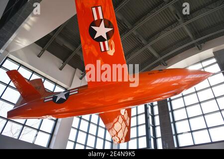 Réplique Bell X-1 Rocket Powered Aircraft au CALSPAN à Niagara Falls, New York. Banque D'Images