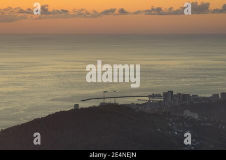 Le littoral de la ville de Sotchi en Russie et la mer Noire Banque D'Images