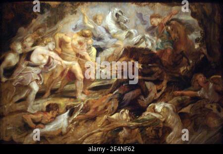 Meleager et Atlanta et la chasse du sanglier de Calydonian par Peter Paul Rubens. Banque D'Images