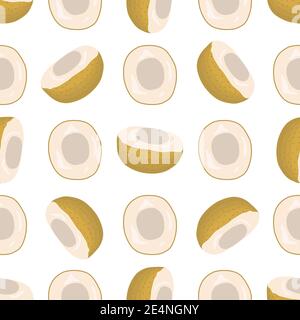 Illustration sur le thème de grandes couleurs sans couture longan, motif de fruits lumineux pour l'étanchéité. Motif fruit composé d'une belle longue sans couture. Simple Illustration de Vecteur