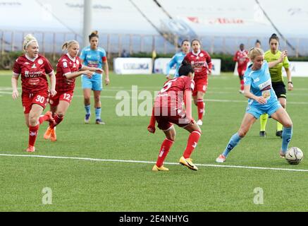 Italie. 23 janvier 2021. Jenny Hjohlman en action pendant le match de Serie A Female, la femme italienne de football de la ligue au stade “Caduti di Brema” de Naples, sur le terrain Napoli vs Bari, Napoli a gagné le match 1-0. (Photo de Pasquale Gargano/Pacific Press/Sipa USA) crédit: SIPA USA/Alay Live News Banque D'Images