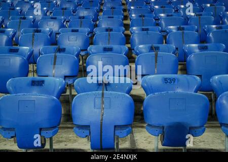 Bâle, Suisse. 23 janvier 2021. 23.01.2021, Bâle, St. Jakob-Park, Soccer Super League: FC Basel 1893 - FC Zurich, rangs vides crédit: SPP Sport Press photo. /Alamy Live News Banque D'Images