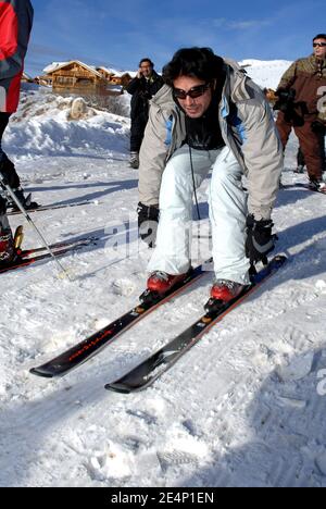 L'acteur français Bruno Salomone pose lors du 11e Festival international du film comique à l'Alpe d'Huez, en France, le 18 janvier 2008. Photo de Christophe Guibbbaud/ABACAPRESS.COM Banque D'Images