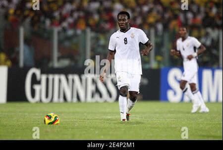 Michael Essien du Ghana en action pendant le match de football de la coupe africaine des nations, Ghana contre Guinée à Accra, Ghana, le 20 janvier 2008. Le Ghana a vaincu la Guinée 2-1. Photo de Steeve McMay/Cameleon/ABACAPRESS.COM Banque D'Images