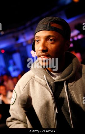 La chanteuse de rap française Soprano participe à l'enregistrement d'une émission de radio à Paris, France, le 22 janvier 2008. Photo de Greg Soussan/ABACAPRESS.COM Banque D'Images