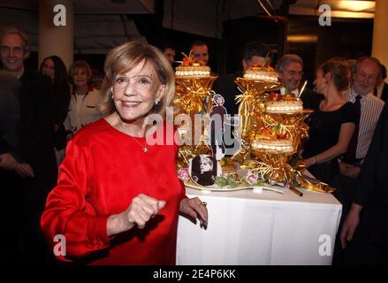 L'actrice française Jeanne Moreau célèbre son 80e anniversaire et ses 60 ans de Carrier lors du Festival du film d'Angers "premiers plans" à Angers, France, le 23 janvier 2008. Photo de Patrick Bernard/ABACAPRESS.COM Banque D'Images