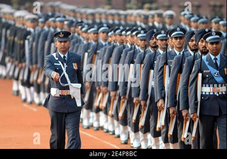 Atmosphère au Palais présidentiel de Rashtrapati Bhavan, à New Delhi, en Inde, le premier jour de la visite d'État de deux jours de Sarkozy en Inde, le 25 janvier 2008. Photo de Witt/Pool/ABACAPRESS.COM Banque D'Images