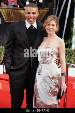 Chris Ivery et sa femme Ellen Pompeo assistent à la 14e édition des Screen Actors Guild Awards qui s'est tenue au Shrine Auditorium de Los Angeles, CA, États-Unis, le 27 janvier 2008. Photo de Lionel Hahn/ABACAPRESS.COM Banque D'Images