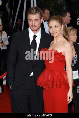 Rebecca Gayheart et Eric Dane assistent à la 14e édition des Screen Actors Guild Awards qui se tient au Shrine Auditorium de Los Angeles, CA, USA le 27 janvier 2008. Photo de Lionel Hahn/ABACAPRESS.COM Banque D'Images