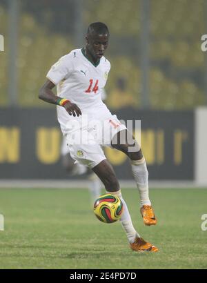 Papa Waigo Ndiaye du Sénégal pendant le match de football de la coupe africaine des nations, Sénégal contre Afrique du Sud à Kumasi, Ghana, le 31 janvier 2008. La correspondance s'est terminée par un tirage de 1-1. Le Sénégal n'a pas réussi à se qualifier pour le prochain tour de la compétition. Photo de Steeve McMay/Cameleon/ABACAPRESS.COM Banque D'Images