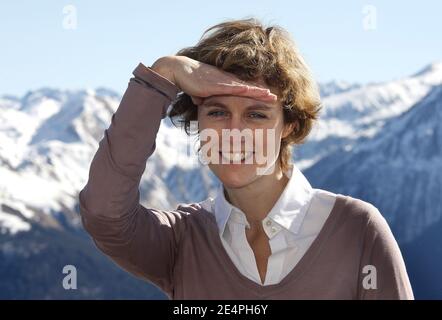 L'actrice Anne Richard pose lors du 10e Festival international du film de télévision de Luchon qui s'est tenu dans les Pyrénées françaises, en France, le 8 février 2008. Photo de Patrick Bernard/ABACAPRESS.COM Banque D'Images