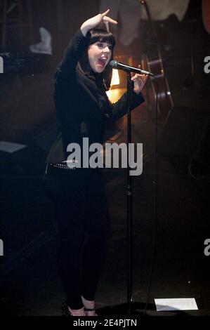 La chanteuse Melanie Chisholm, Melanie C des Spice Girls, réalise un concert solo acoustique au Manhattan Center de New York City, NY, USA, le 9 février 2008. Photo de Gregorio Binuya/ABACAPRESS.COM Banque D'Images