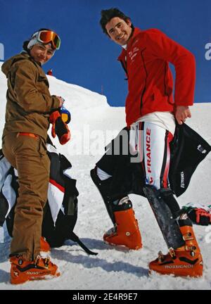 Photo du champion de ski français Jean-Baptiste Grange en France. Photo par Collection Personnelle/Cameleon/ABACAPRESS.COM Banque D'Images