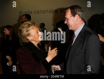 Bernadette Chirac et Jean-Jacques Aillagon assistent au Parti des amis de Beaubourg pour célébrer le 31e anniversaire du Musée de Beaubourg, le 11 mars 2008 à Paris, France. Photo de Marco Vitchi/ABACAPRESS.COM Banque D'Images