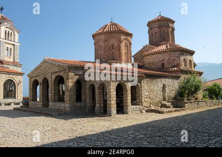 L'église de Sveti Naum sur le lac d'Ohrid, République de Macédoine Banque D'Images