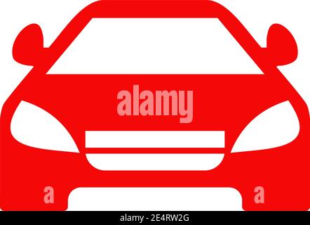 Logo automobile avec utilisation de l'icône de voiture frontview illustration vectorielle modèle Illustration de Vecteur