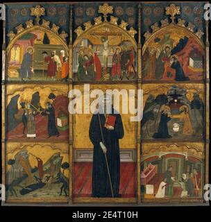 Maître de Rubió - retable de Saint Anthony l'Abbé Banque D'Images