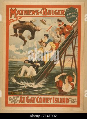 Mathews & Bulger dans le poli pièce comique, à Coney Island gay par Levin C. Tees. Banque D'Images