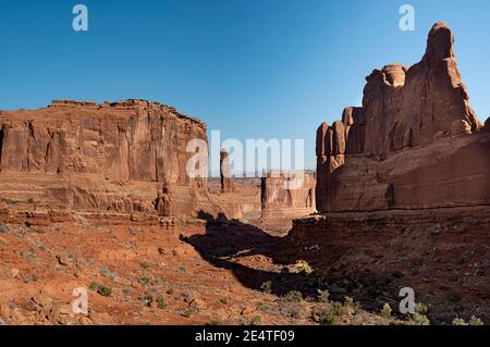 PARK AVENUE ARCHES NATIONAL PARK MOAB UTAH Banque D'Images