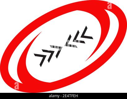 Logo Rugby modèle vectoriel d'inspiration Illustration de Vecteur