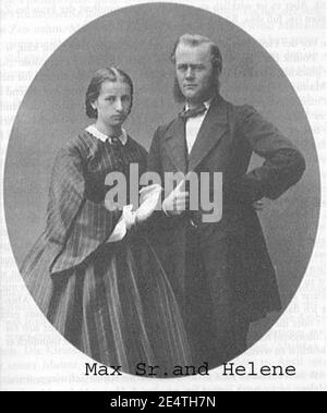 Max Weber Sr. Et sa femme Helene Weber. Banque D'Images