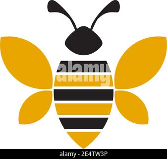 Logo Bee Icon design modèle vectoriel inspiraiton Illustration de Vecteur