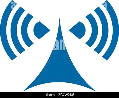 Symbole d'onde de signal logo design inspiration modèle d'illustration vectoriel Illustration de Vecteur