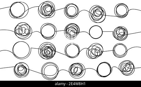 Arrière-plan avec des enchevêtrements et des enchevêtrements dessinés à la main Illustration de Vecteur